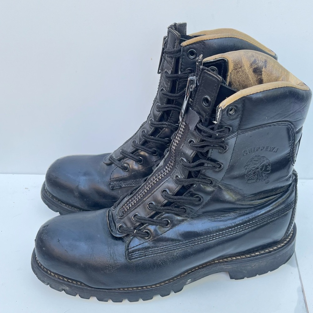 Chippewa 27442 Zip Up Steel Toe Fireman Boots